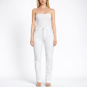 AG Adriano Goldschmied Prima Cigarette Ankle Jeans White Size 31 New With Tags